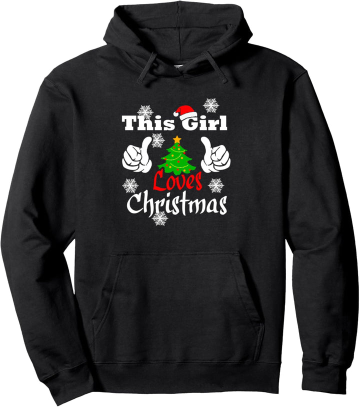 Dieses Mädchen liebt Weihnachten lustige Weihnachten Pullover Hoodie