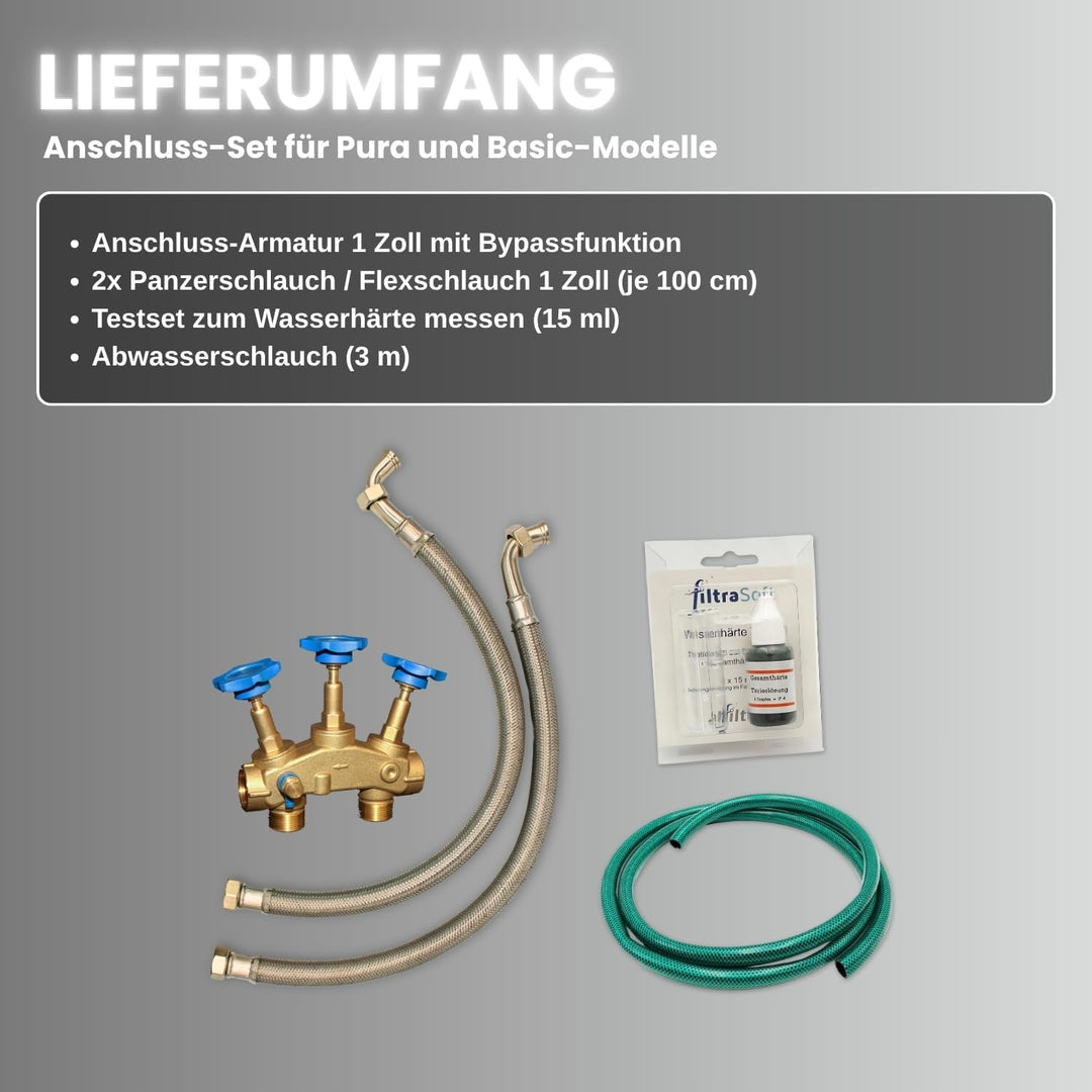 ALFILTRA Anschluss-Set 1'' für Enthärtungsanlagen
