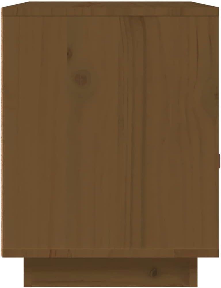 Bedside Table Nachtkonsole Beistelltisch mit Stauraum Night Stand Nachttisch Honigbraun 40x34x45 cm