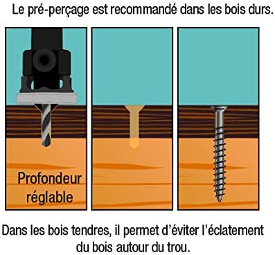 Diager Terrassenbausatz Ø 4 mm geeignet für Schrauben von 4,5 bis 6 mm Ø4Mm, Ø4Mm