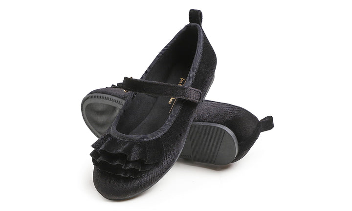 Feversole Girls Cute Dress, Mädchen süsses Kleid Mary Jane Schuhe weiche Party Urlaub Ballerinas 29