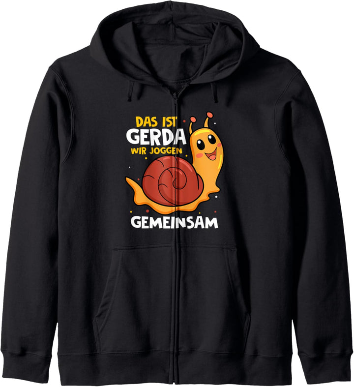 Das Ist Gerda Wir Joggen Gemeinsam Laufen Langsame Schnecke Kapuzenjacke