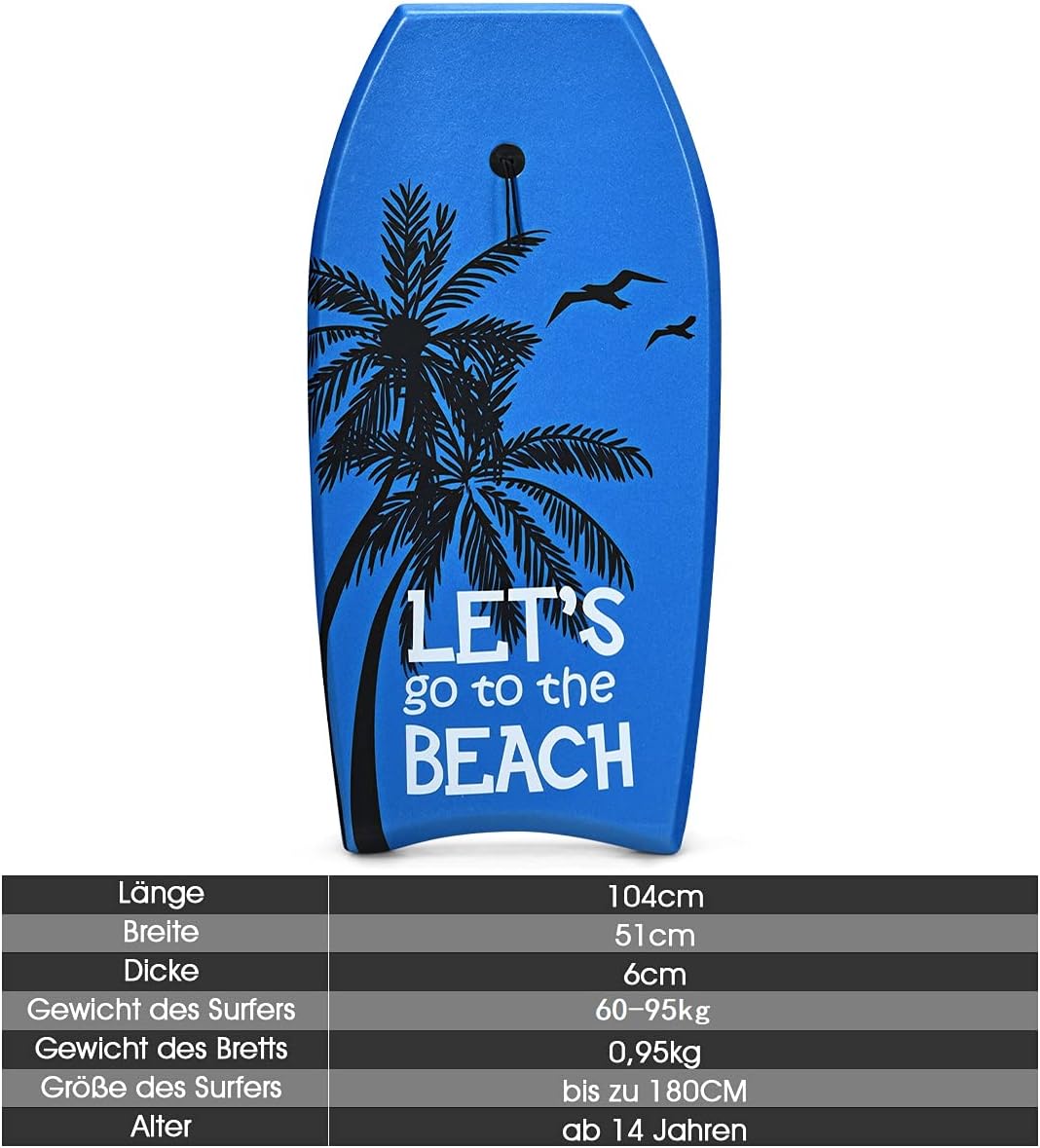 COSTWAY Bodyboard, Schwimmbrett Schwimmboard, Surfbrett Kinder und Erwachsene, Surfboard, Sup-Board