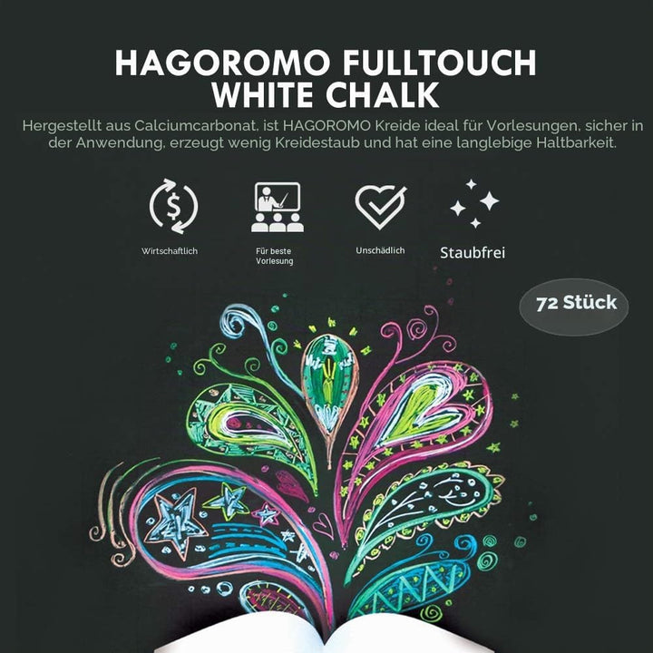 Hagoromo Fulltouch Kreide, 1 Box (72 Stück), weiss, Weiss