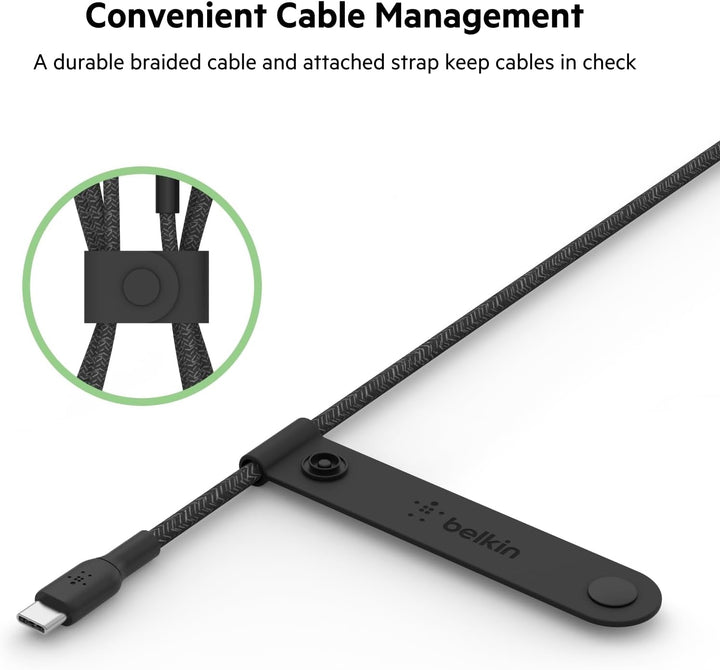 Belkin BoostCharge Pro tragbares kabelloses Ladepad mit MagSafe (schnelles Laden bis zu 15 W, Stände