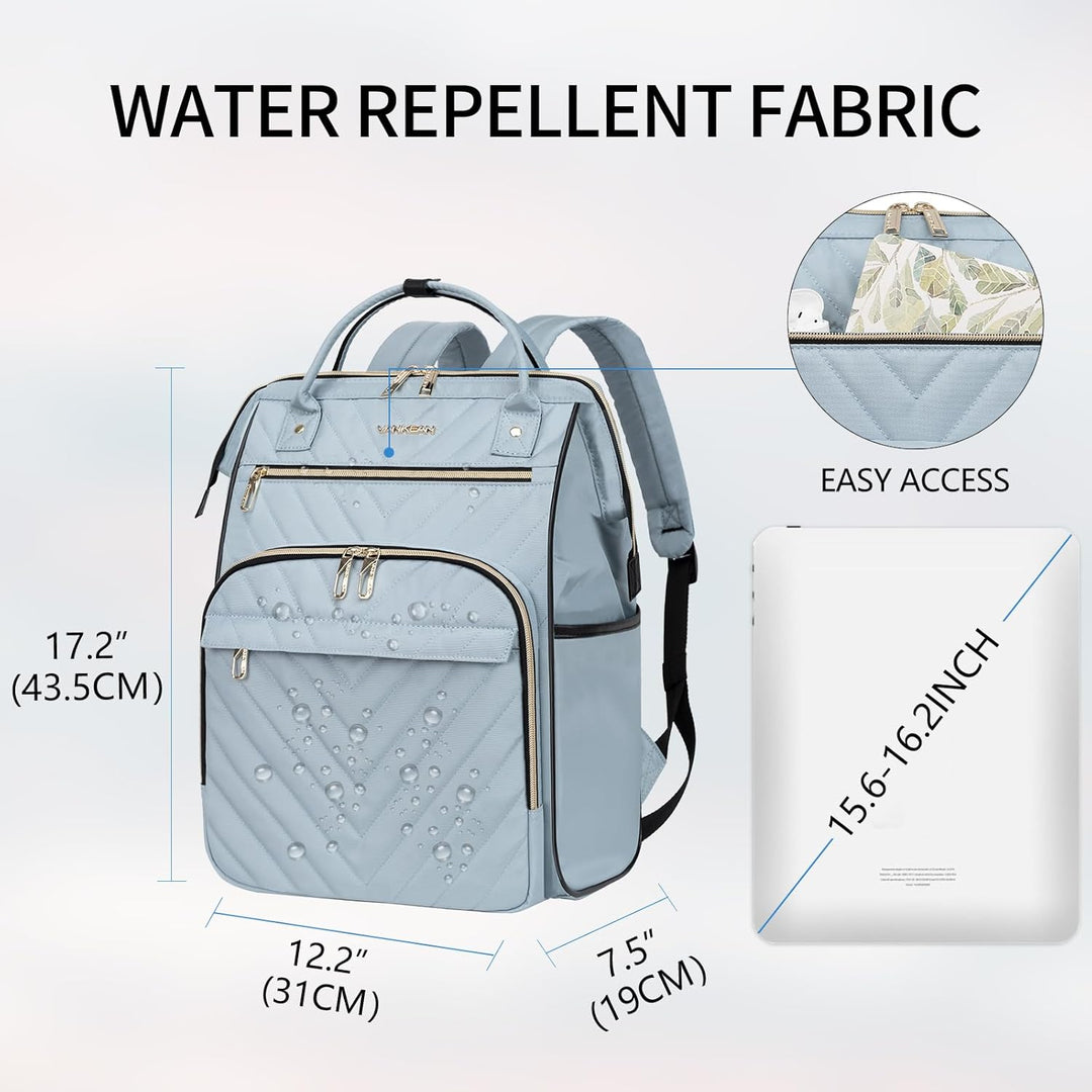 VANKEAN 17 Zoll Laptop-Rucksack für Damen und Herren, modische Computer-Arbeitstasche, grosse Kapazi