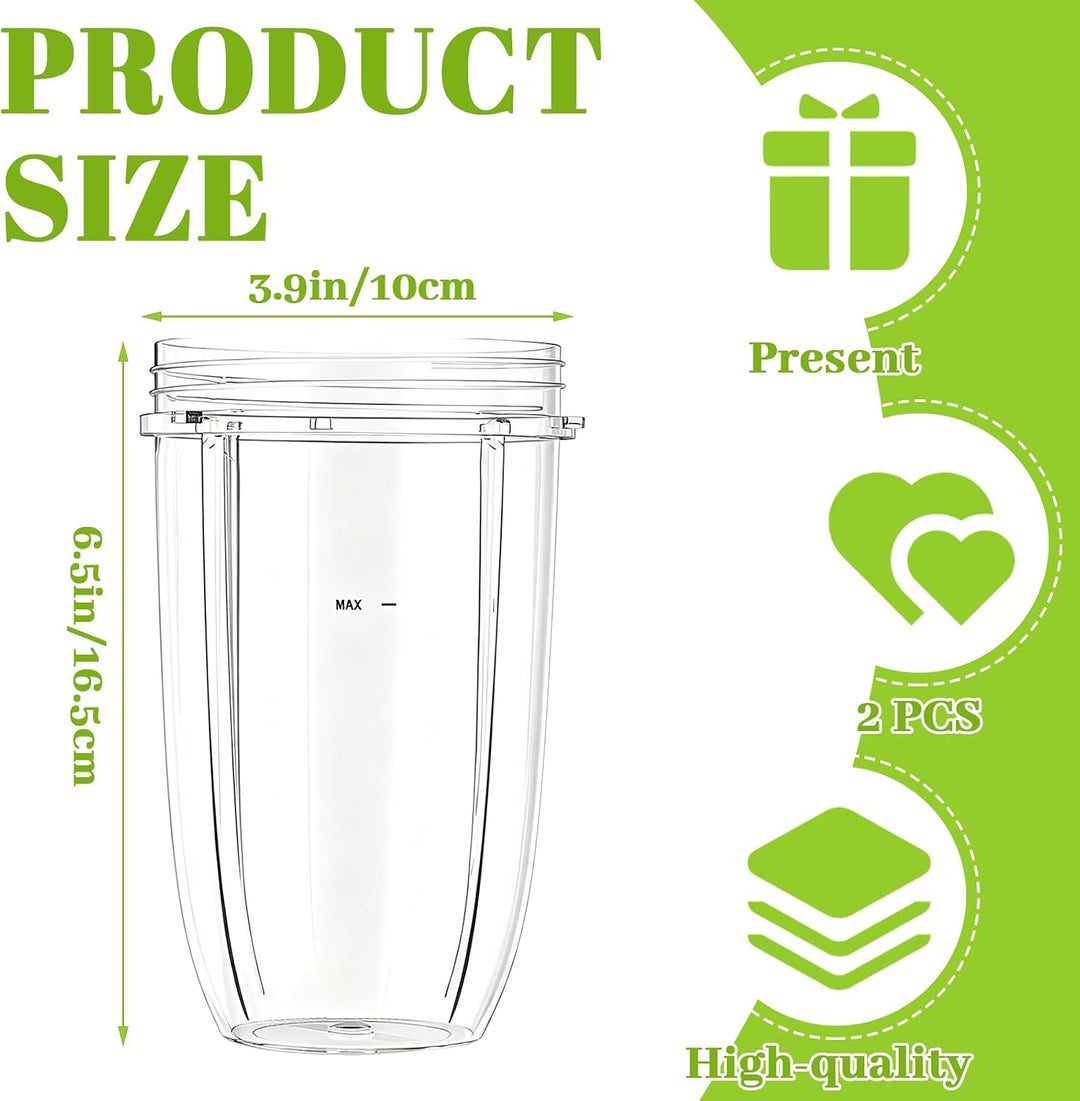 2-Pack 24Oz Ersatzbecher für Mixer 680ml, Mixer-Becher Ersatzteile Zubehör | Smoothie-Becher, Zubehö