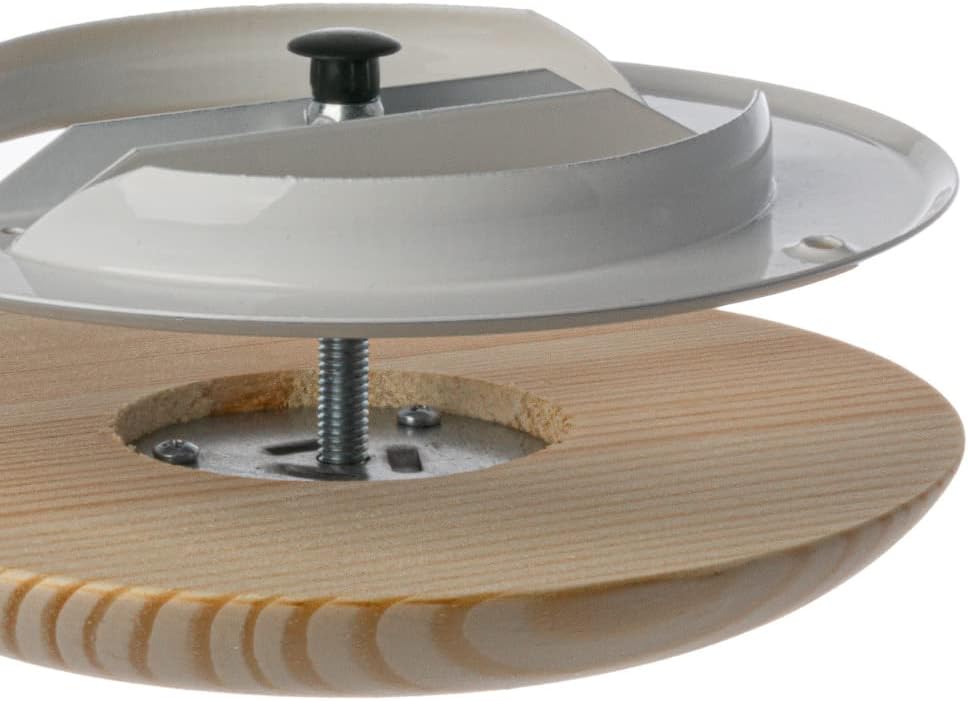 EUROPLAST Ø 100mm Holz Tellerventil Abluft- und Zuluft Deckenventil Ventil Lüftungsgitter Sauna, Ø 1