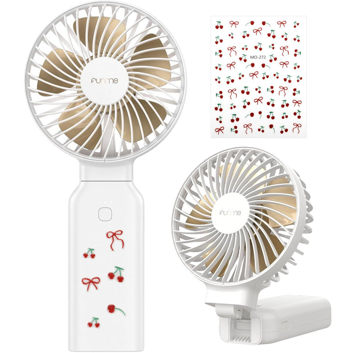 Funme Handventilator 3 in 1 Tischventilator Tragbarer Lüfter mit 53 Stunde 9000 Aufladbarer Batterie