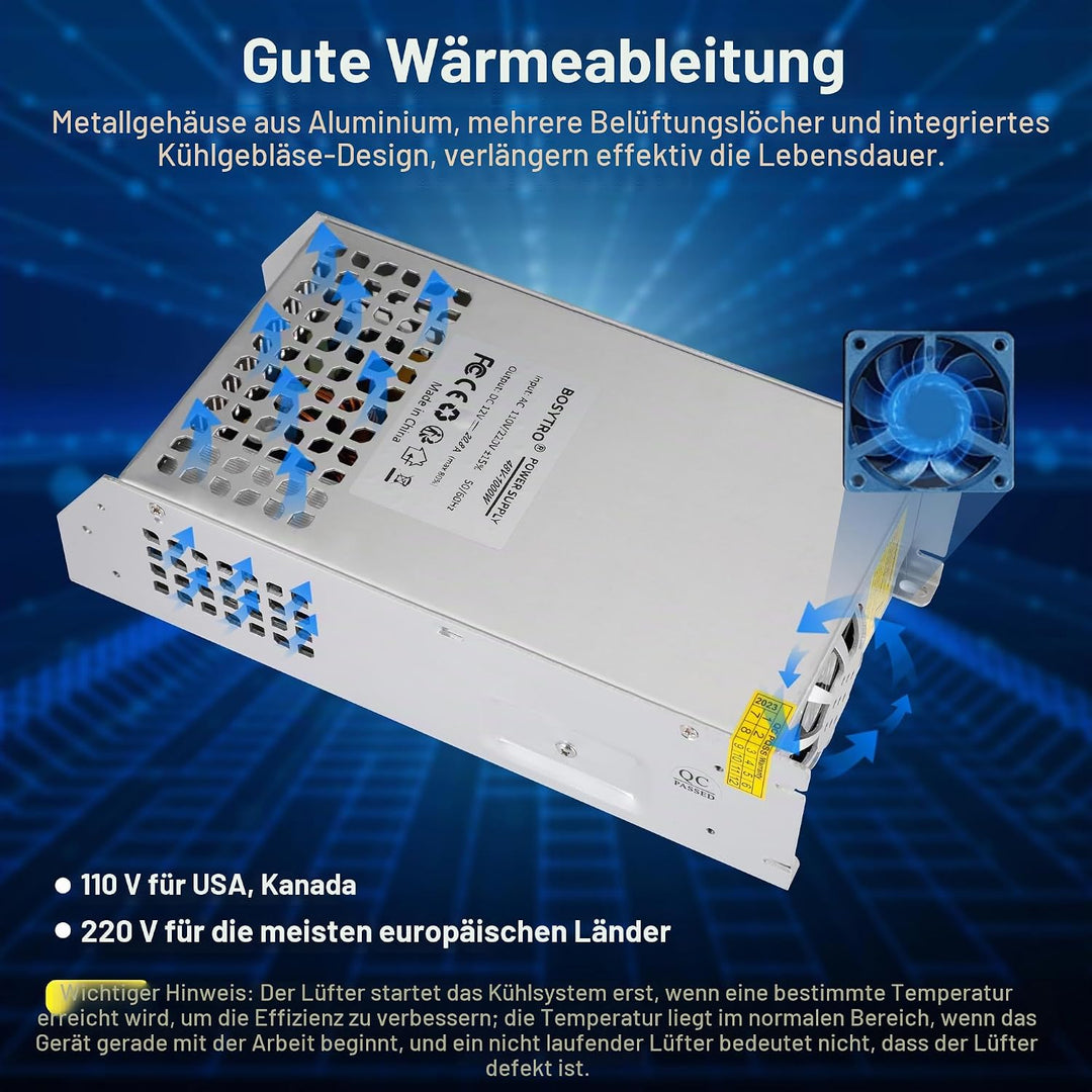 Universal Schaltnetzteil 48V 20.8A 1000W Geregelter Universal Netzteil AC 110V/220V (PSU SMPS) 48Vol