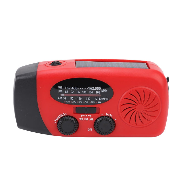 VELATEMOR Notfallradio, mit LED-Taschenlampe, AM FM WB, 2000 MAh Solar-Handkurbel, Tragbares Wetterr