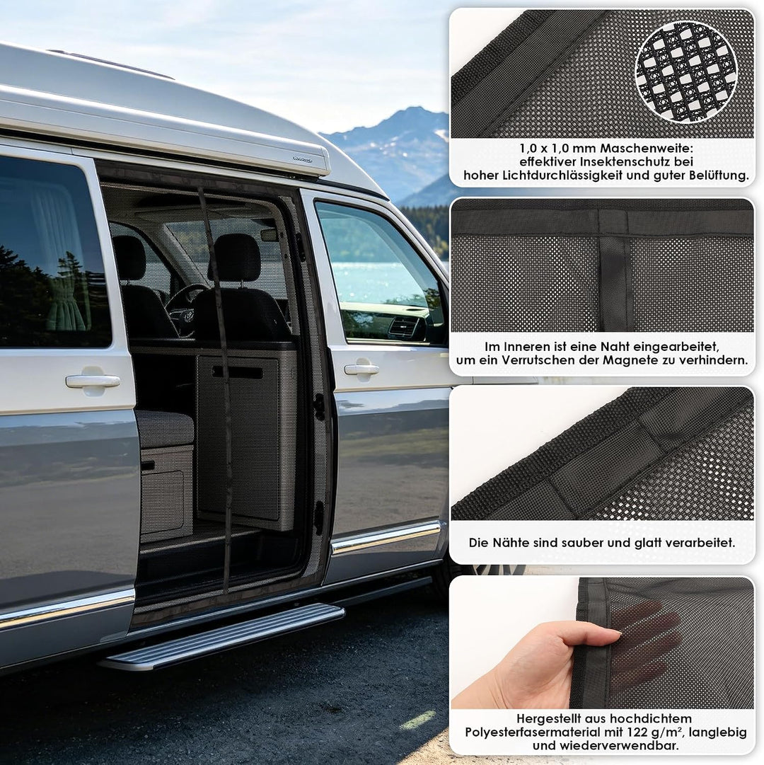 FIVAVA Magnetisches Moskitonetz für VW T5 T6 Seitentür