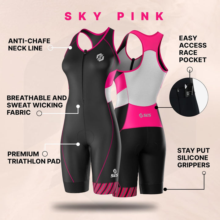SLS3 Triathlon Anzug für Damen | Triathlonanzug | Trisuit | Triathlon Einteiler | FX Solid Schwimman