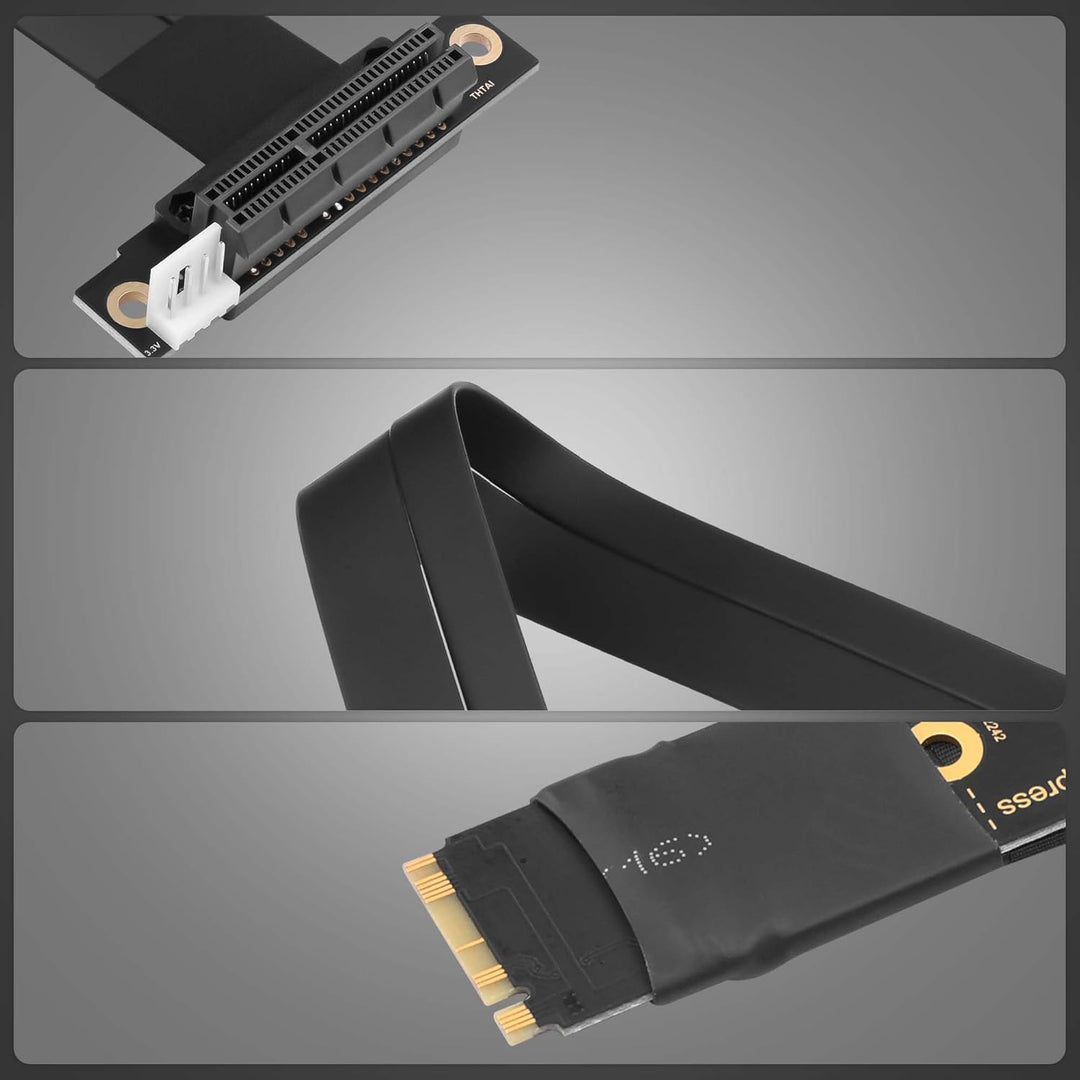 CERRXIAN M.2 NGFF NVMe M Key zu PCIE 3.0 4X Grafikkarten-Riser-Adapterkarte M.2 Key M zu PCI-E 4X Ve