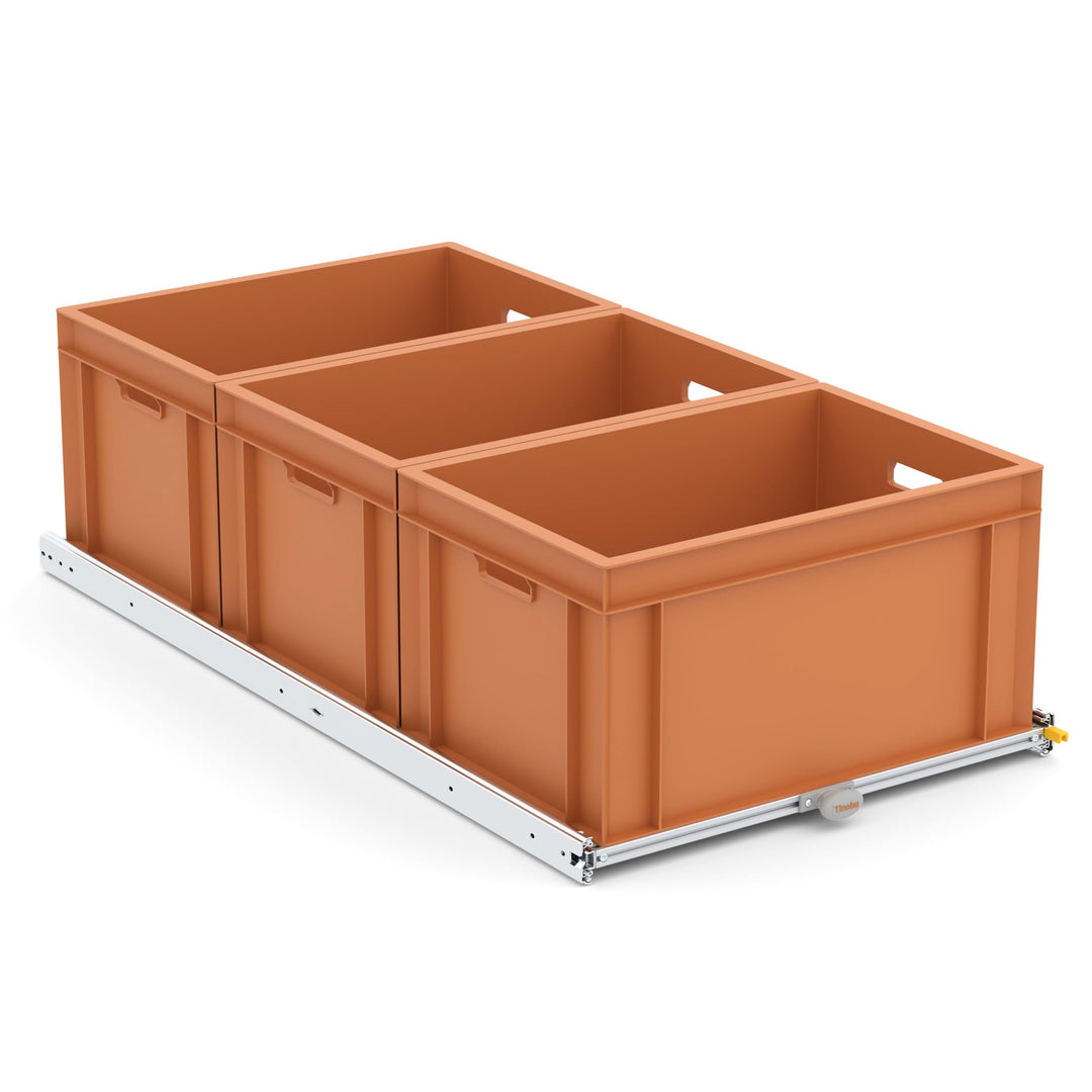Heckküche-Auszug 120x60 – Leichter Auszug für Camping-Module, 120 kg Vollauszug, Stauraum-System für
