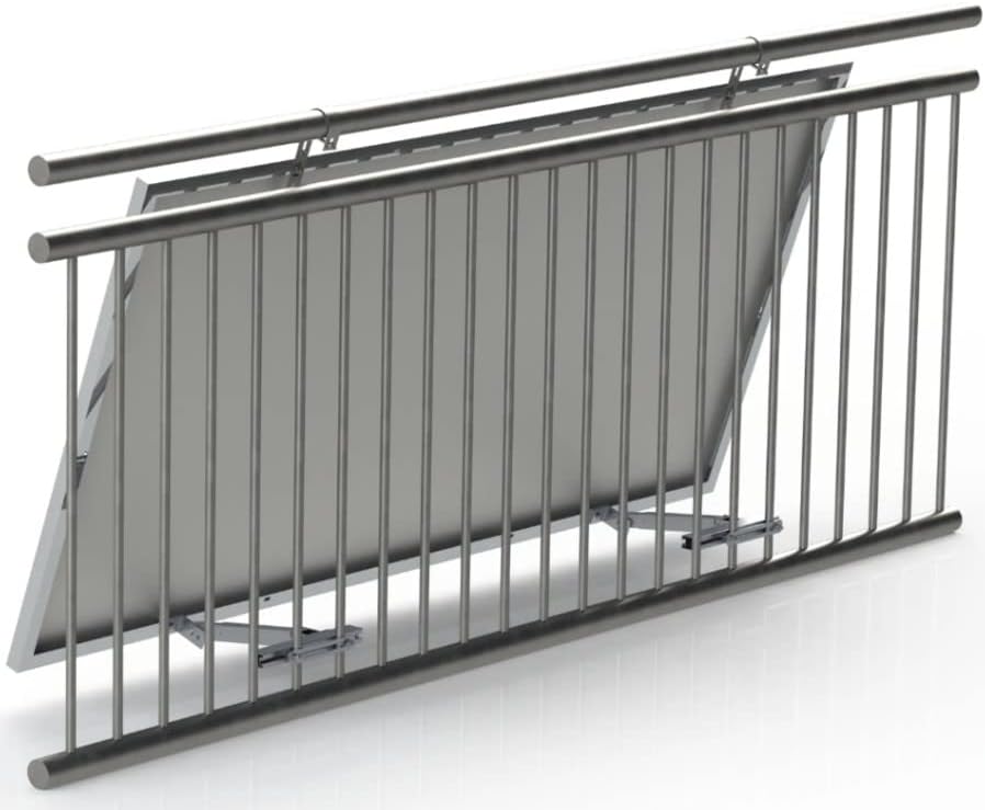 Balkonkraftwerk Montageset für 1x Solarmodul - Solarmodul Halterung verstellbare Halterung/Befestigu