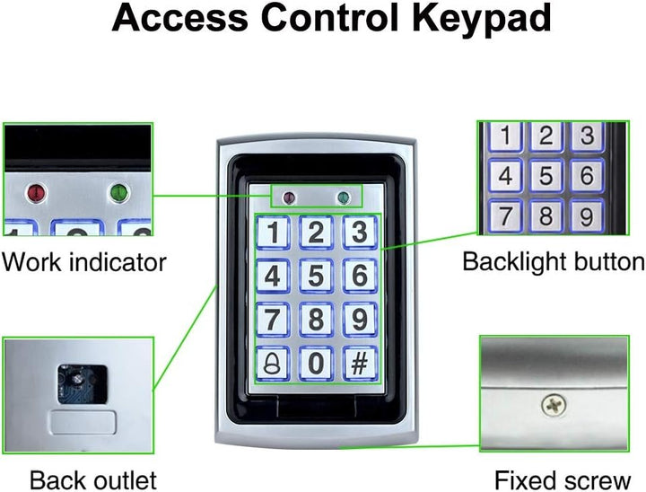 LIBO Voll Zugriffs Kontroll System Metall RFID Zugriffs Kontroll Tastatur 1000 Benutzer DC12V Elektr