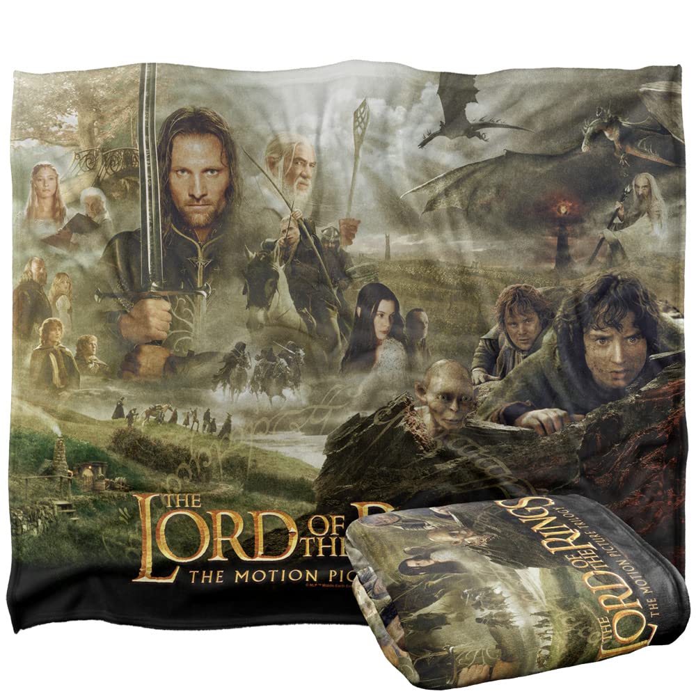 Lord of THE RINGSDer Herr der Ringe Seidige Kuscheldecke, Optimalweich, 152 x 127 cm