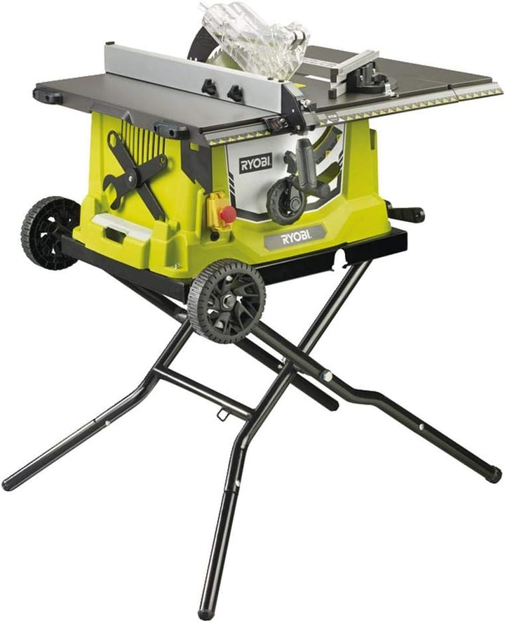 Ryobi 1800 W Tischkreissäge (Kreissäge, Säge) RTS1800ES-G (mit Untergestell, Sägeblatt) 5133002023
