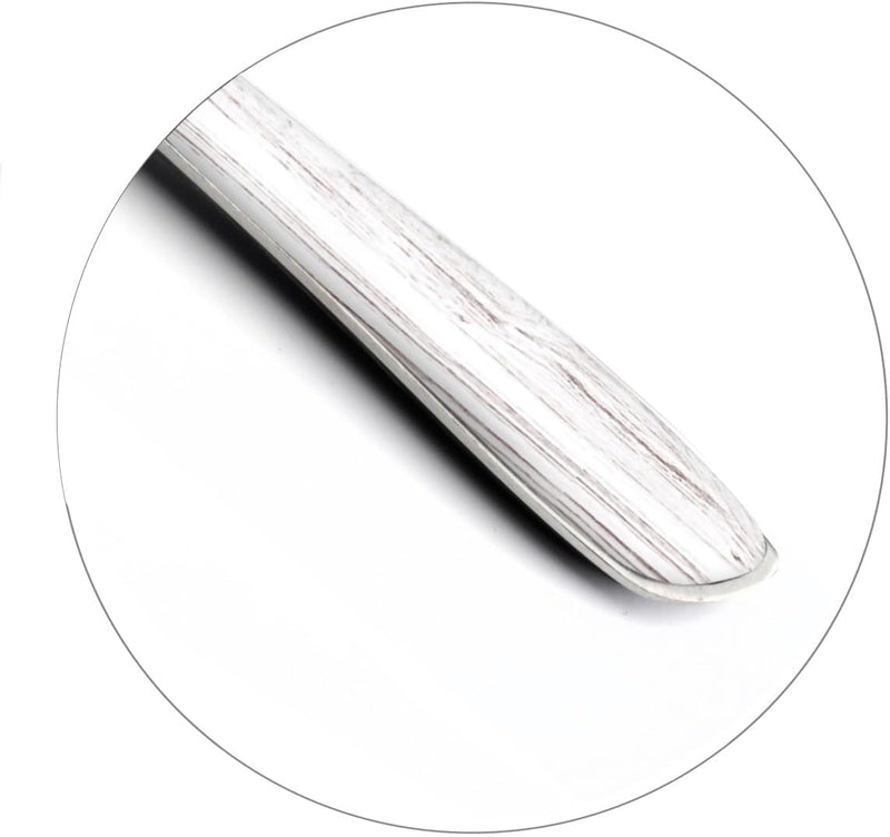 Amefa ECLAT Besteck Set | NATURE Weiss Holz | Essbesteck 24-teilig für 6 Personen | Edelstahl rostfr