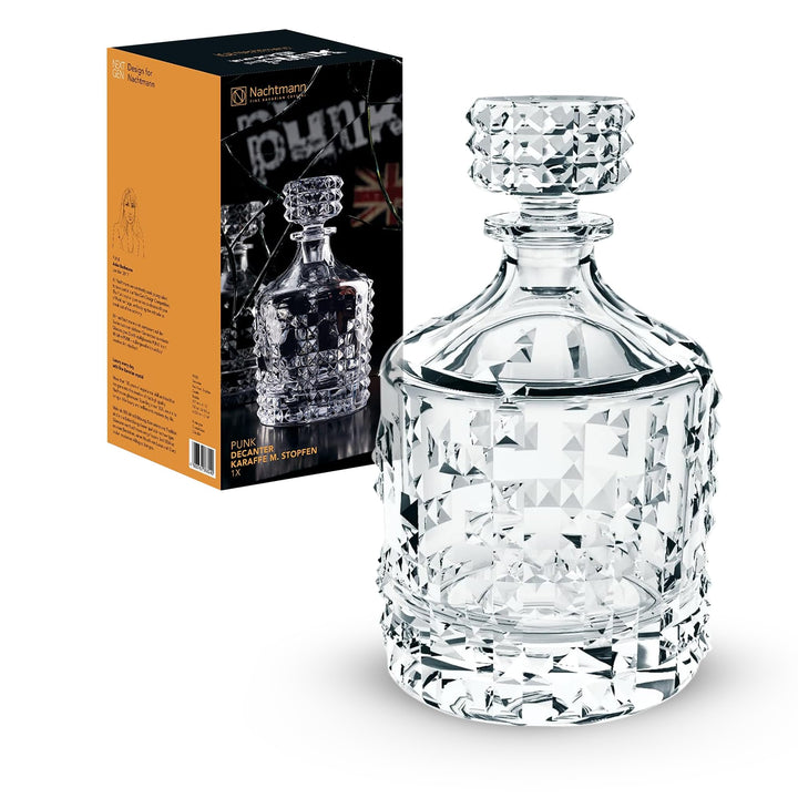 Spiegelau & Nachtmann Karaffe m. Stopfen STK/1 284/70/0,75 l Punk UK/4 K, Glas, klar, 21.7 x 13.3 x