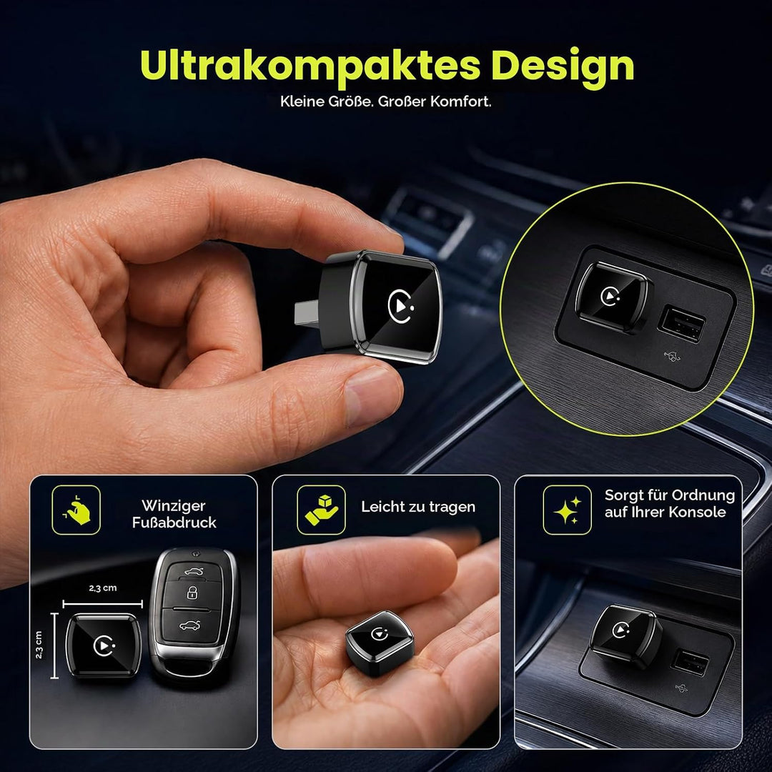 LAMTTO Carplay Wireless Adapter für iPhones &amp; Android Auto AirPlay Miracast