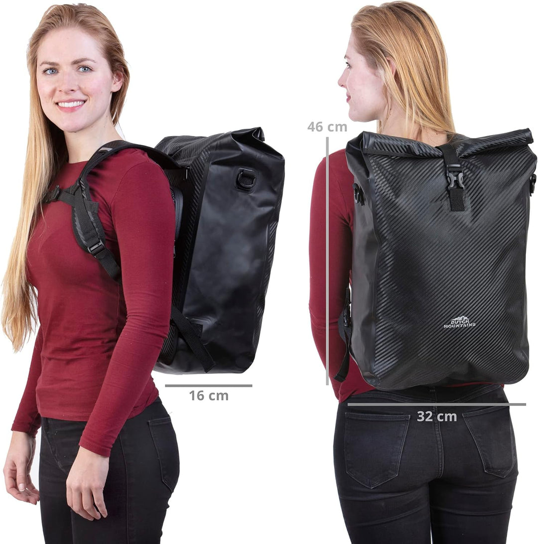 Dutch Mountains Fahrradtasche Rucksack und Schultergurt - Laptopfach - Einzel Pannier tasche fahhrra