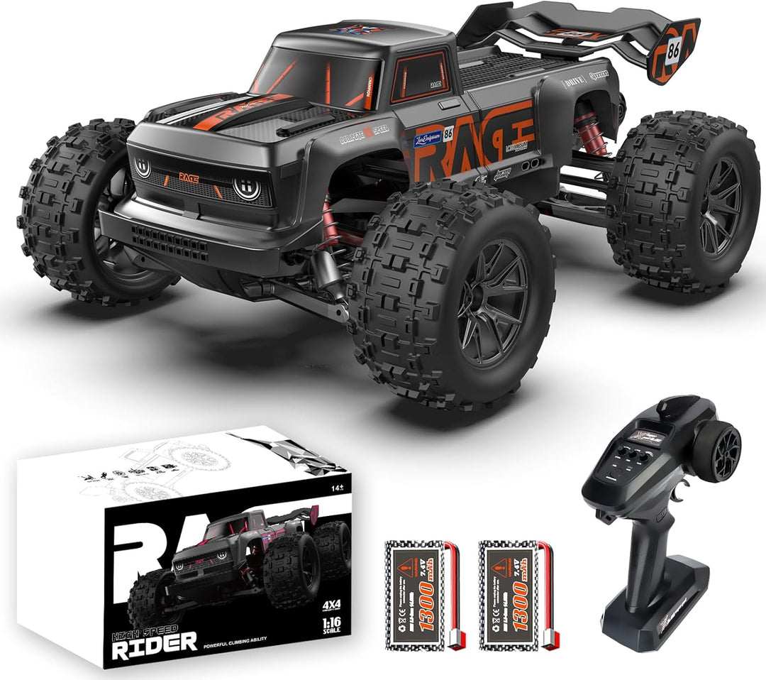 dexinco Ferngesteuertes Auto, 1:16 RC Auto, 4WD 40km/h Hobby Offroad Monster RC Truck, All Terrain W