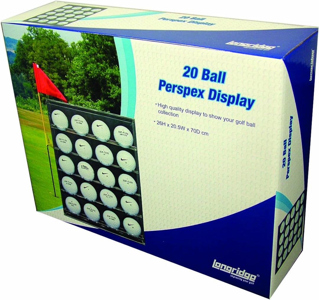 Longridge 20 Ball Perspex Golfball Anzeige - Klar