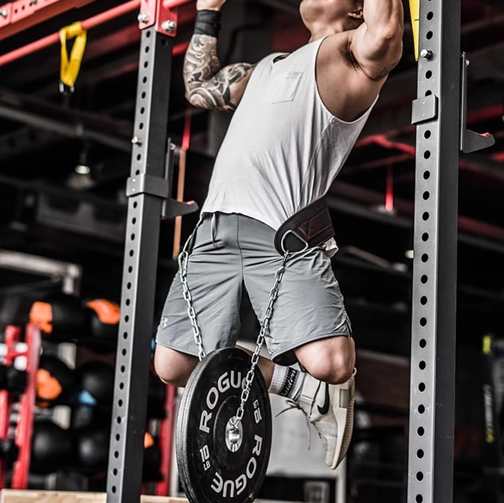 TAVIEW Dip Gürtel mit Kette Gewichteter Gürtel für Pullups mit Heavy Duty Dip Gürtel mit Kette Schwa