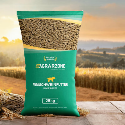 Agrarzone Minischweinfutter Pellets 25 kg - Weizen Schweinefutter 25KG für Minischweine und Zwergsch