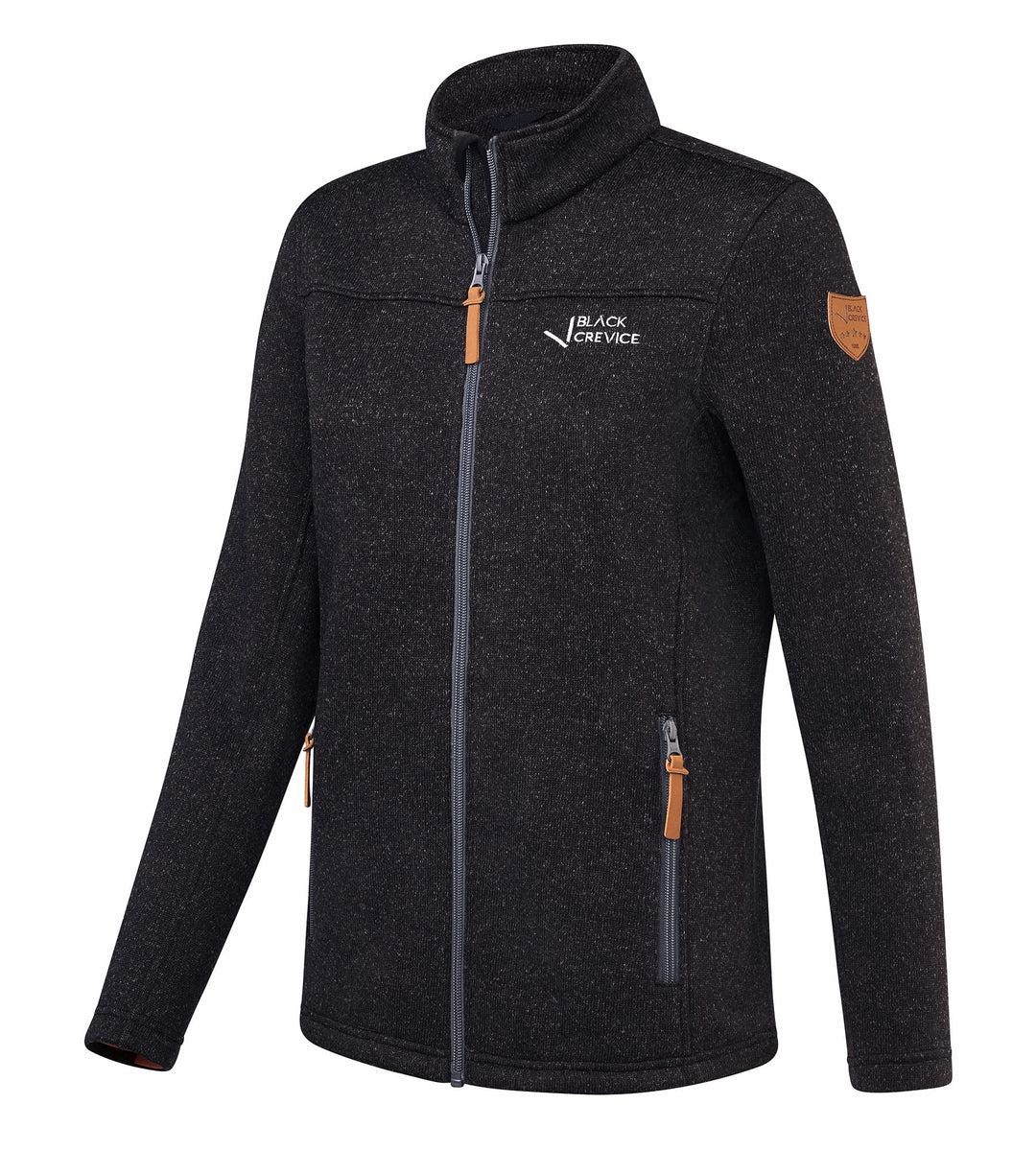 Black Crevice Damen Fleece Jacke Fleecejacke 36 Schwarz, 36 Schwarz