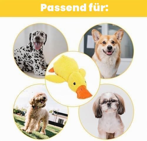 Ente Hundespielzeug,38x45cm Quack-Quack Duck Hundespielzeug,Anti Stress Ente Für Hunde,Dog Beruhigen