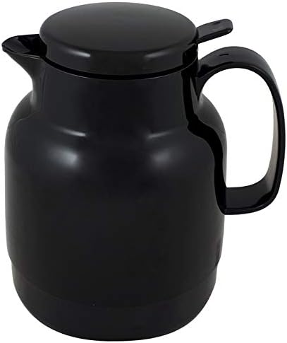 Helios Mondo Push Kunststoff Isolierkanne Drehverschluss mit Drucktaste 1,3 l schwarz Schwarz 1,3 Li