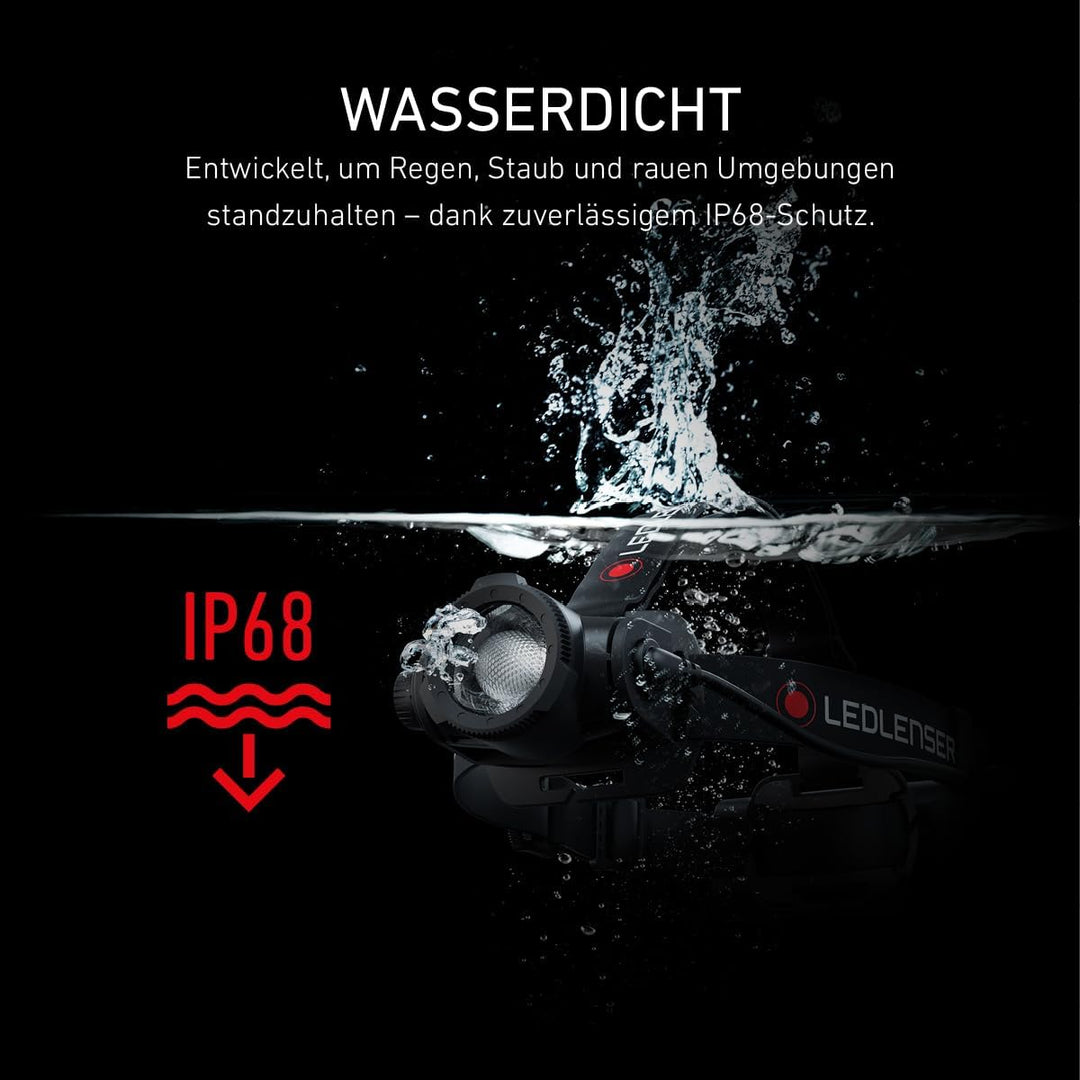 Ledlenser H15R Core Stirnlampe LED, 2500 Lumen, aufladbar mit Lithium Akku, wasserdicht IP67, fokuss