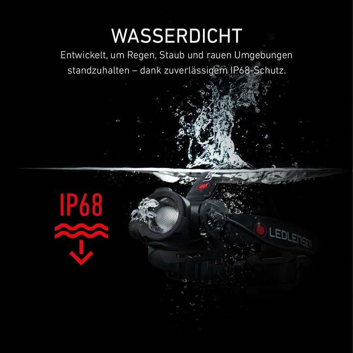 Ledlenser H15R Core Stirnlampe LED, 2500 Lumen, aufladbar mit Lithium Akku, wasserdicht IP67, fokuss