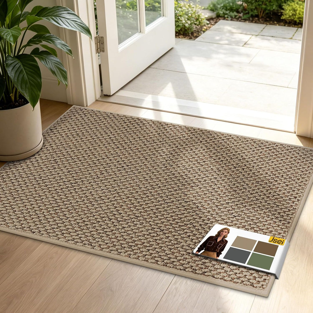 JSEI Fussmatte Innen 60 x 90 cm, Schmutzfangmatte rutschfest waschbar, Türmatte für Haustür Flur Ein