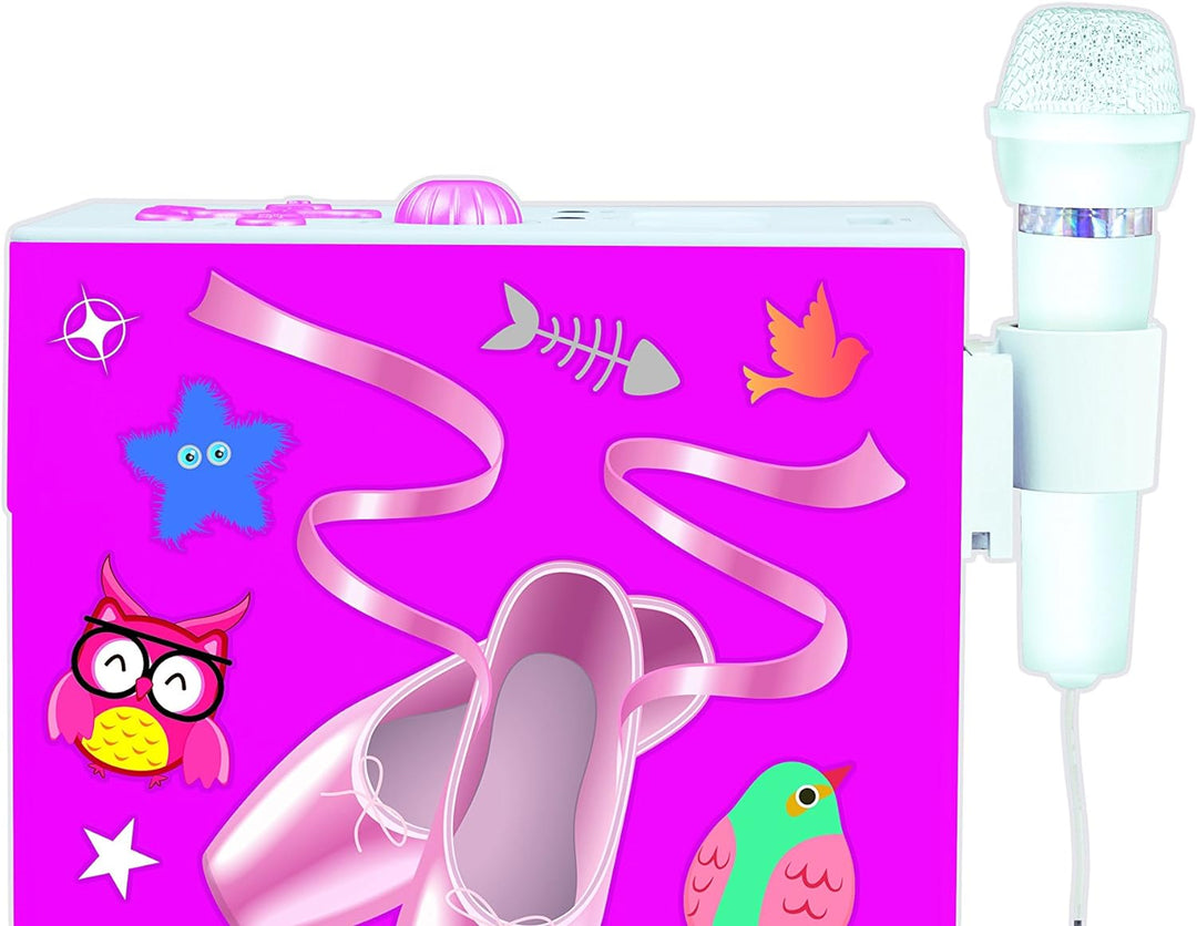 BigBen Sound Tower TW5 Pink inkl. Mikrofon, USB-Anschluss und Fernbedienung
