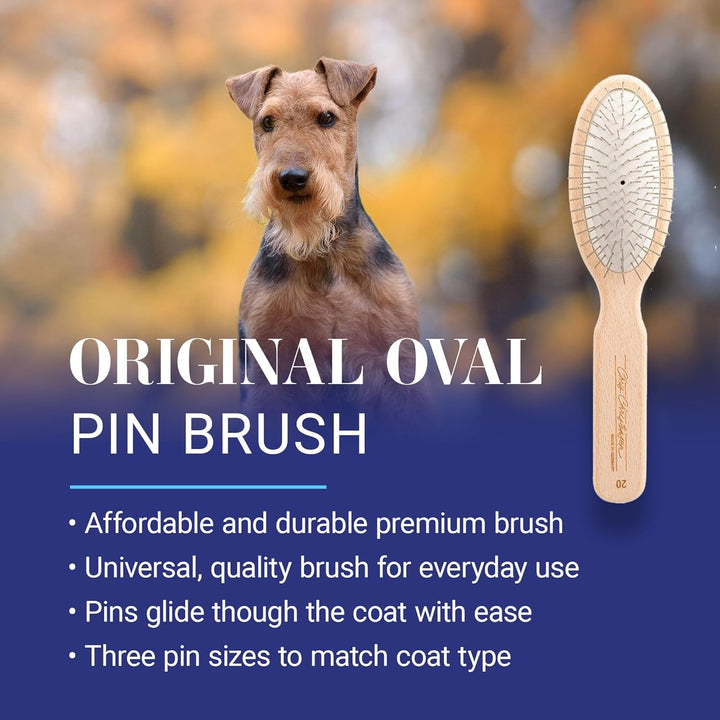 Chris Christensen Oval Pin Brush Original for Pets 20mm braun 20mm, braun 20mm