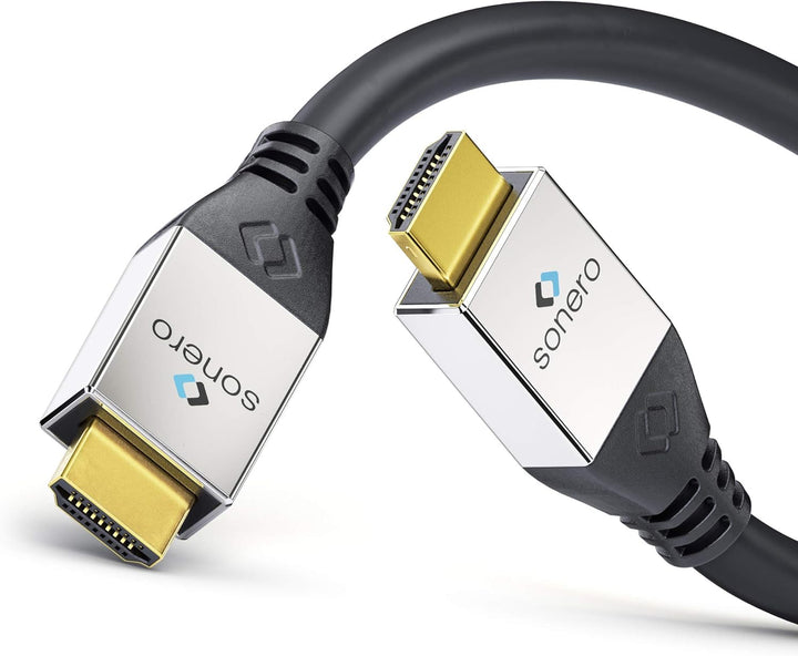 sonero® Premium Aktives High Speed HDMI Kabel mit Ethernet, 7,50m, UltraHD / 4K / 60Hz, 18Gbps, schw
