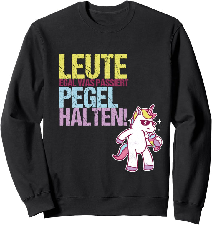 Leute Pegel Halten Einhorn Junggesellenabschied Saufen Suff Sweatshirt