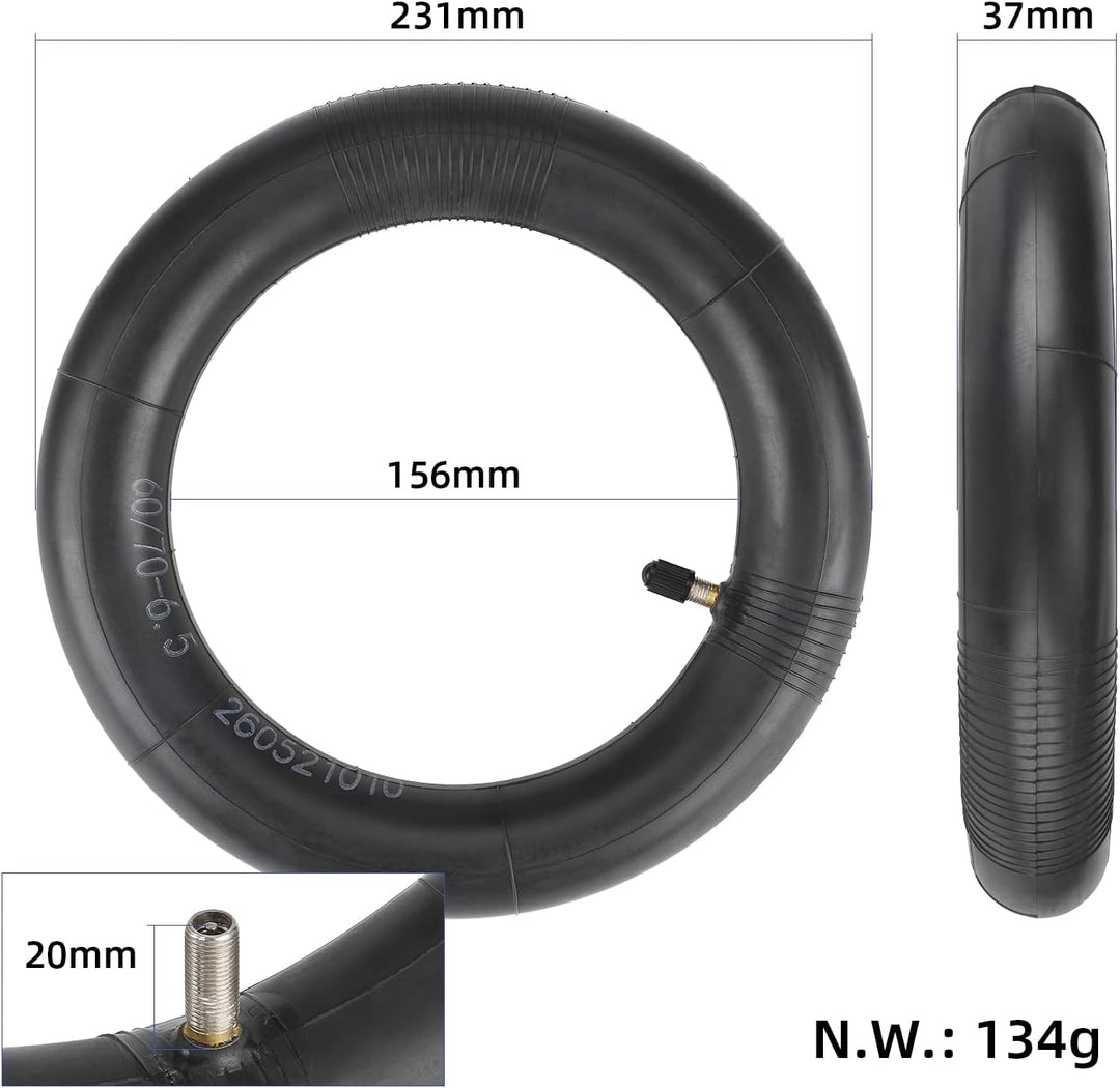 Fututech 60/70-6,5 Schlauch für Segway Ninebot Max G30 Serie, stossfest, vibrationsfest, Zubehör für