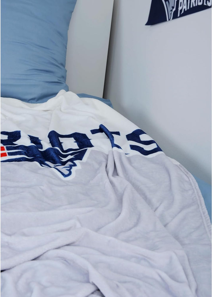 Herding Wellsoft-Flauschdecke New England Patriots, NFL American Football-Decke, 150 x 200 cm, Polye