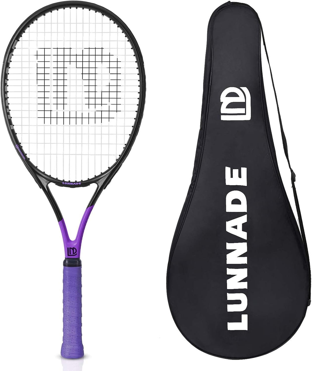 LUNNADE Tennisschläger für Erwachsene, 27 Zoll Leicht Tennisschläger mit Hülle, Geeignet für Damen H