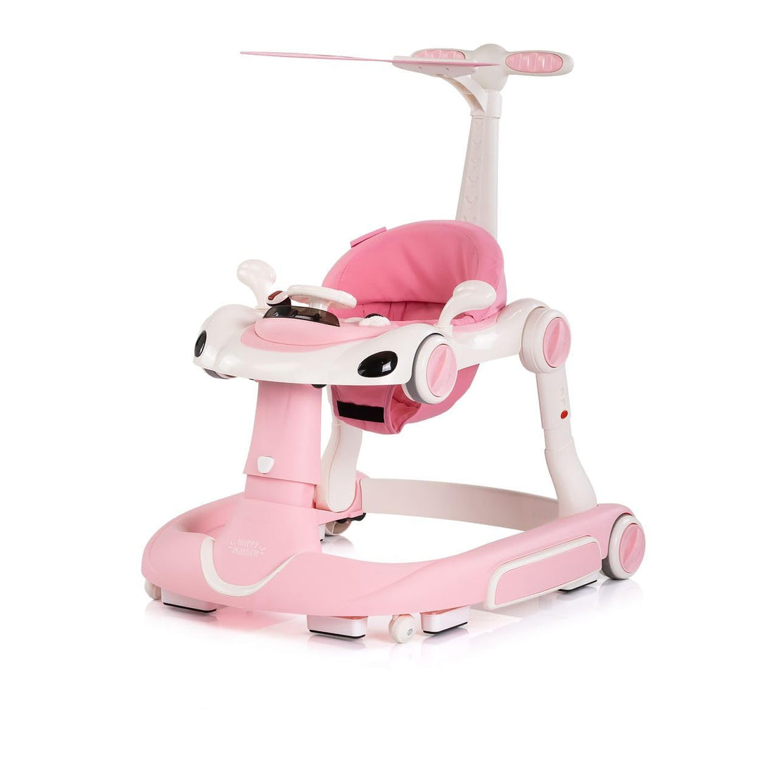 Chipolino Lauflernhilfe Happy Walker 5 in 1 Schaukelfunktion Musik Lichter Räder rosa, rosa
