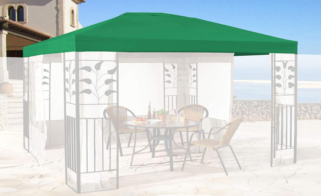 QUICK STAR Ersatzdach für Rank Pavillon 3x4m Grün Ersatzbezug Pavillondach