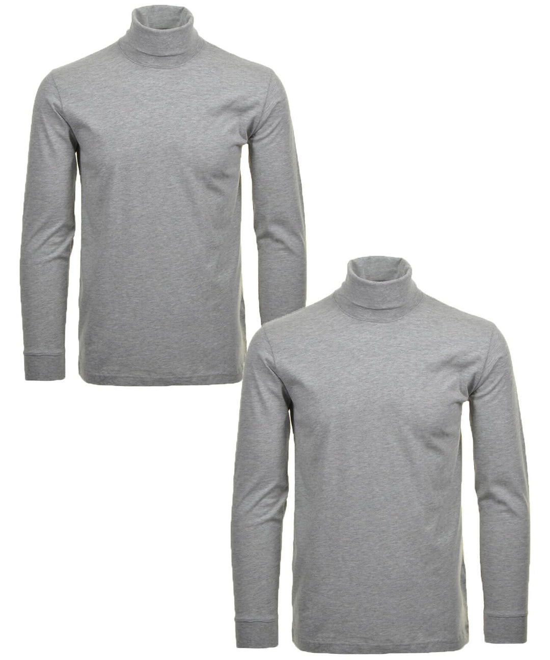 RAGMAN Herren Unterzieh Rolli 2er Pack, Grau-melange-012