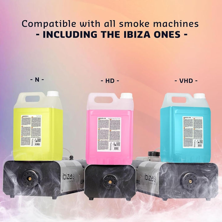 Ibiza - Nebelflüssigkeit – Kanister mit 5 Litern Flüssigkeit Ibiza Light SMOKE5L-N für Nebelmaschine