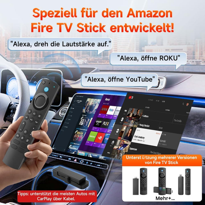 Carlinkit Car TV HDMI 2026 for Fire TV Stick Konverter, HD HDMI Auto Adapter Cast Video/Game zum Aut