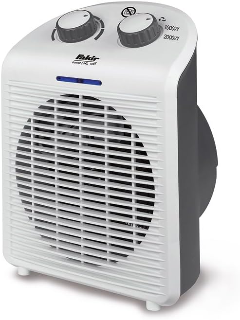 Fakir Trend HL 100 Heizlüfter Energiesparend – 2000 Watt, Mini-Heizlüfter mit Betriebskontrolleuchte